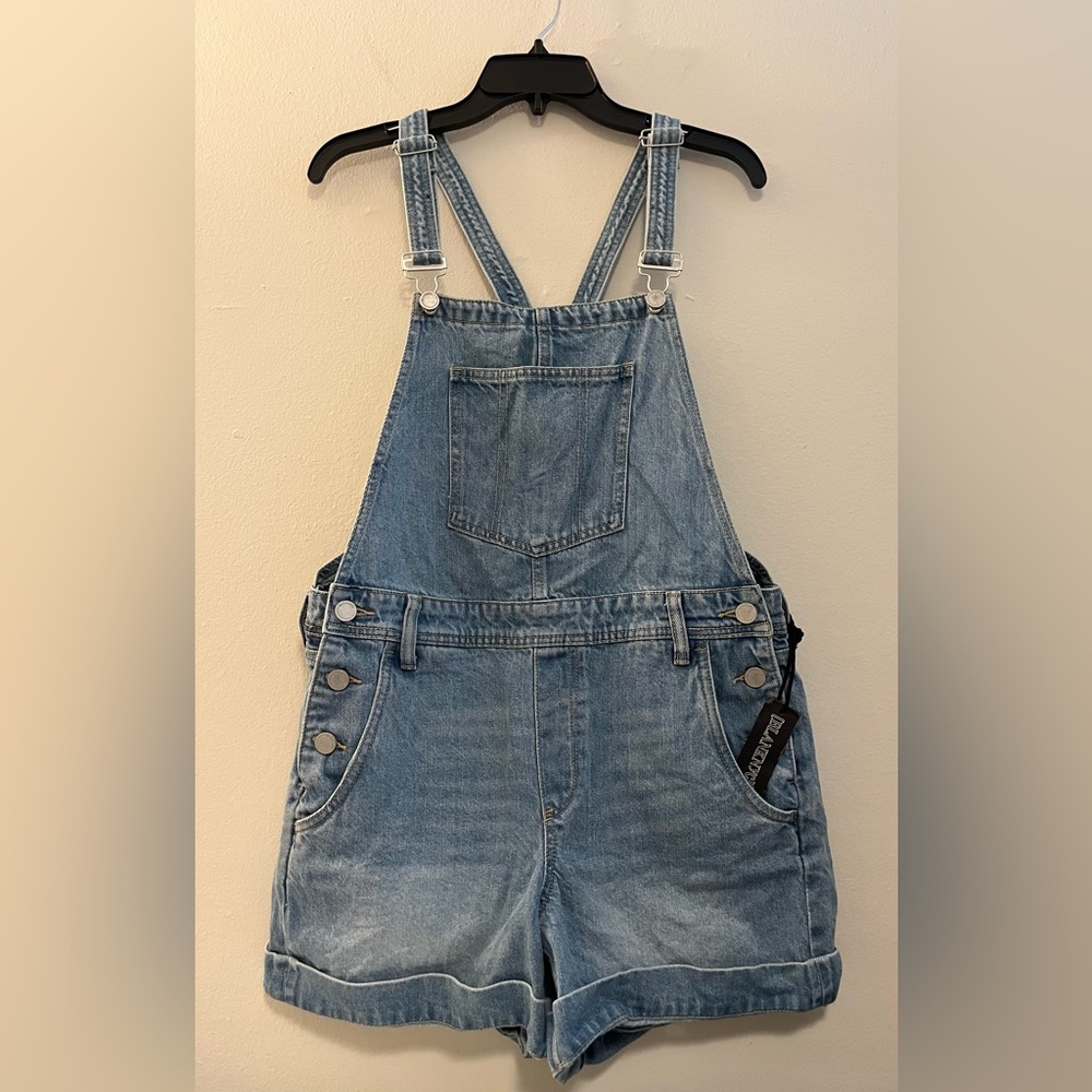 Blank NYC Blue Denim Shortall Overall size 29